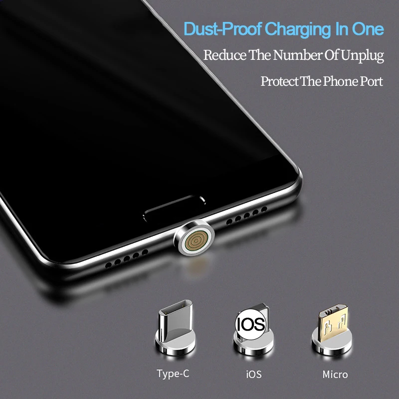 1M 2M Магнитный Мобильный телефон кабель для передачи данных iPhone Quick Charge 3 0 магнит