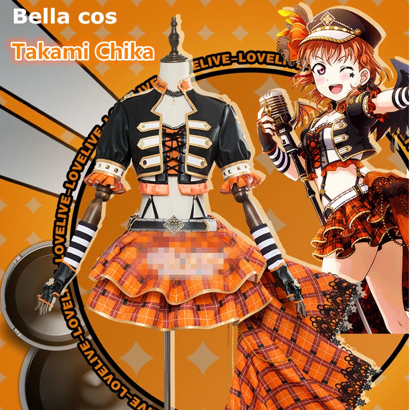 Lovelive sunshine Aqours костюм для косплея панк Рок Чика таками платье сцены карнавальные