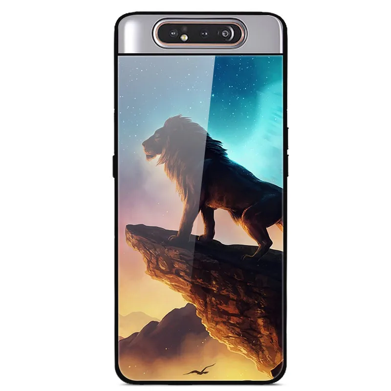 33 Для samsung Galaxy A80 чехол из закаленного стекла жесткая задняя крышка для samsung Galaxy A80 A90 SM-A805F SM A805F чехол для телефона A 80 6,7'' - Цвет: 33