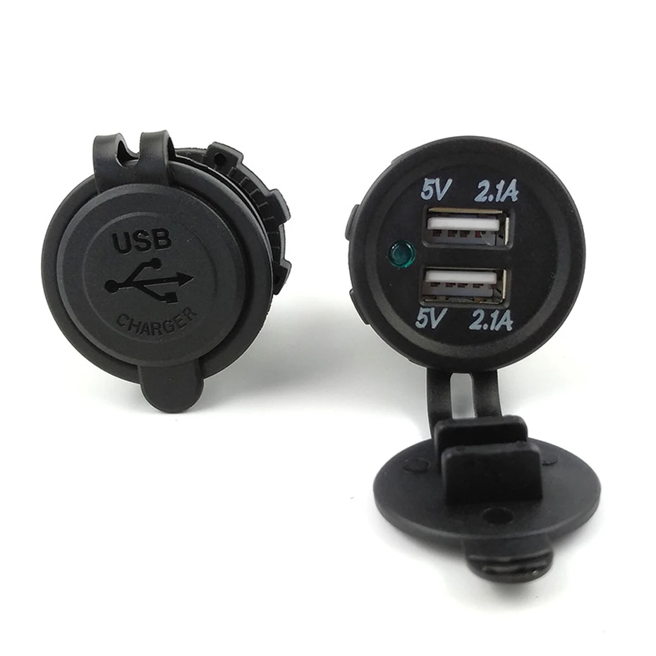 Водонепроницаемый двойной USB 12 24V 4.2A/DC автомобильный адаптер зарядное устройство