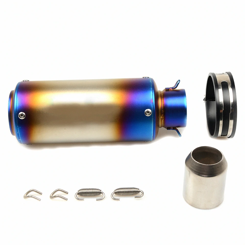 Universal 36-51MM 61MM Motorcycle Exhaust Pipe With Muffler Moto Bike Pot Escape For yamaha aerox kawasaki z650 Ninja bmw s1000r |