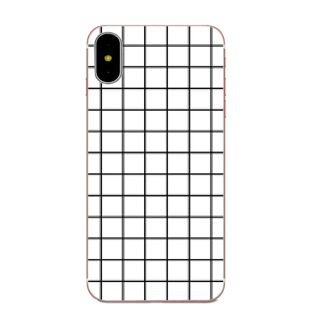 Черно-белая решетка мягкая популярная горячая для Huawei Honor 4C 5A 5C 5X 6 6C 6A 6X 7 7X 8 9 V8 V10 Y3II
