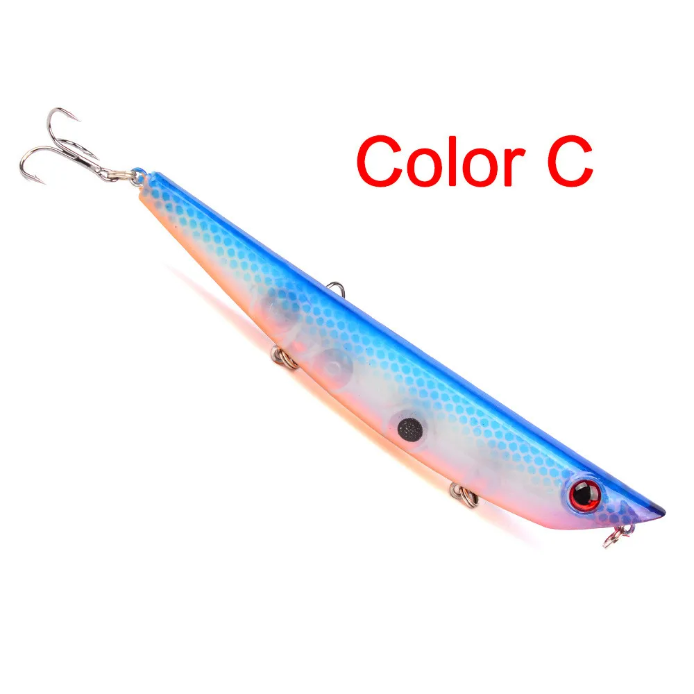 High Quality 1PC PVC+Stainless Steel Fishing Lures 12cm Plastic Hard Bass Baits 5 Colors Minnow Lures Cuillere Peche Leurre#ZH