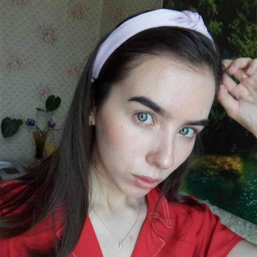 Повязка для волос LEVAO женская с узлом однотонный тюрбан перехлёстом аксессуар на