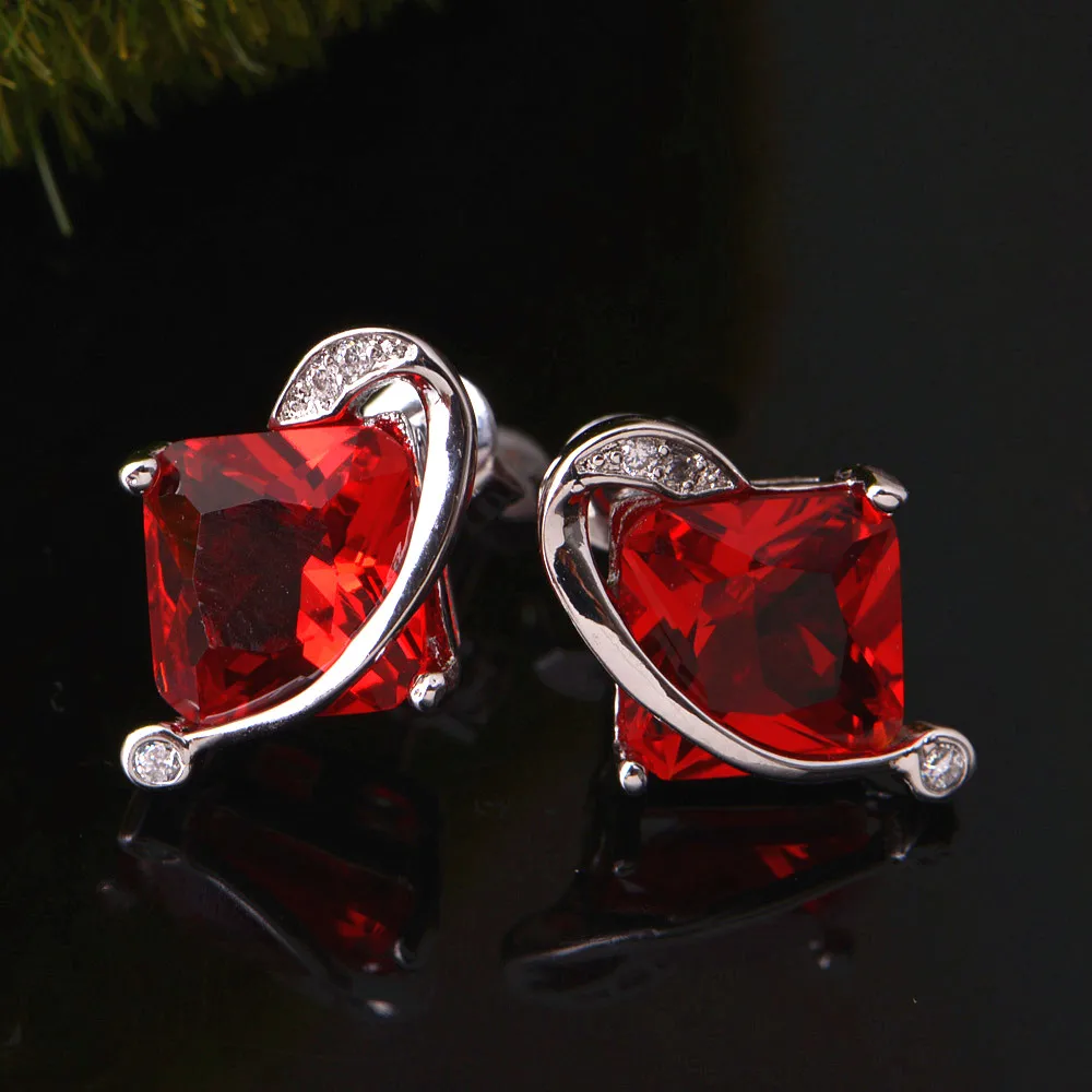 Серебряные серьги Almei Хрустальные Дешевые Свадебные ювелирные изделия для