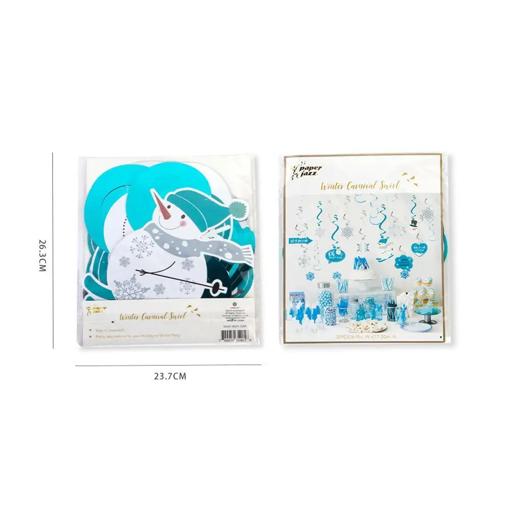 20 шт. подвесные украшения в виде снежинок на зиму вечеринку день рождения