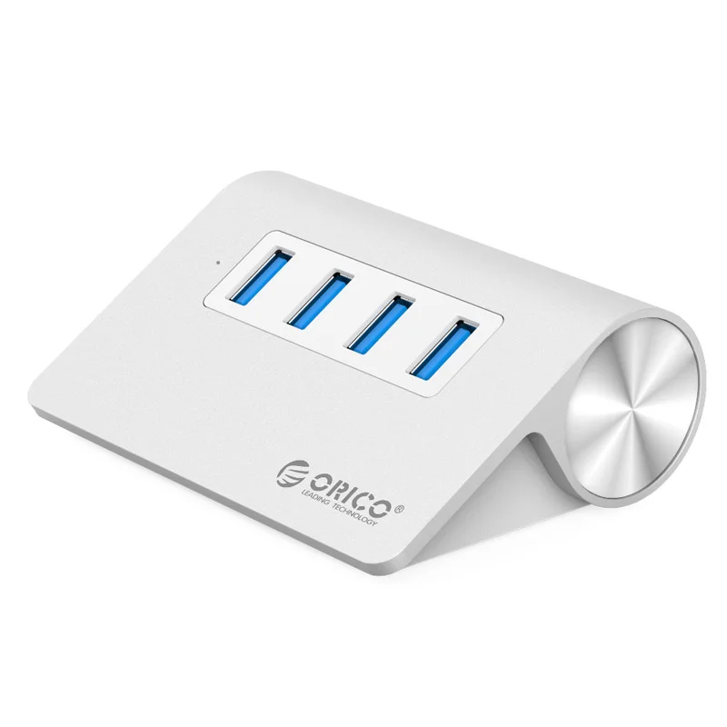 ORICO алюминиевый 4 порта USB 2.0 3.0 концентратор высокой Скорость мини Splitter Портативный хаб для портативных ПК компьютер с 1 м кабель для передачи данных