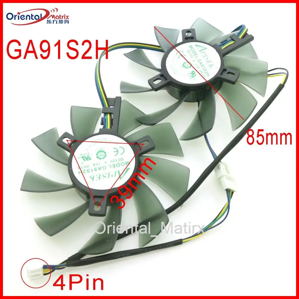GA91S2H ga91s2u-pfta DC12V 0.40A 4Pin 86 мм VGA вентилятор для GEFORCE GTX1080 GTX1070 GTX1060 видеокарта вентилятор охлаждения