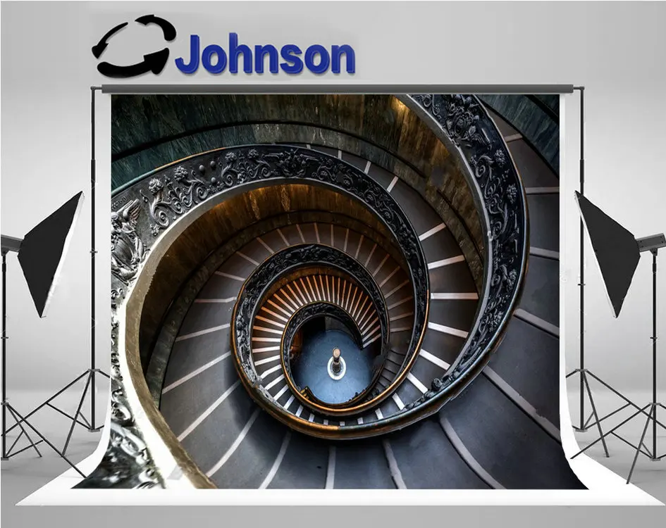 

Spiral Staircase Palace backdrops High quality Computer print wedding backgrounds