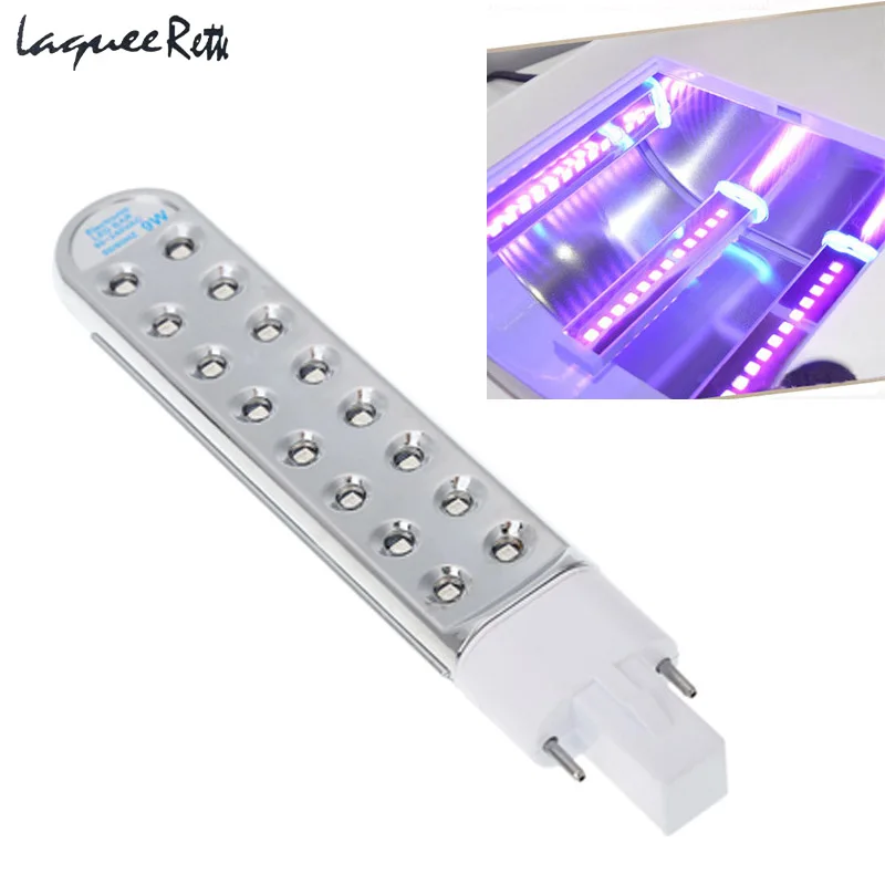 Светодиодная УФ лампа для ногтей 9 Вт сушилка дизайна 818 светодиодный Гель лак
