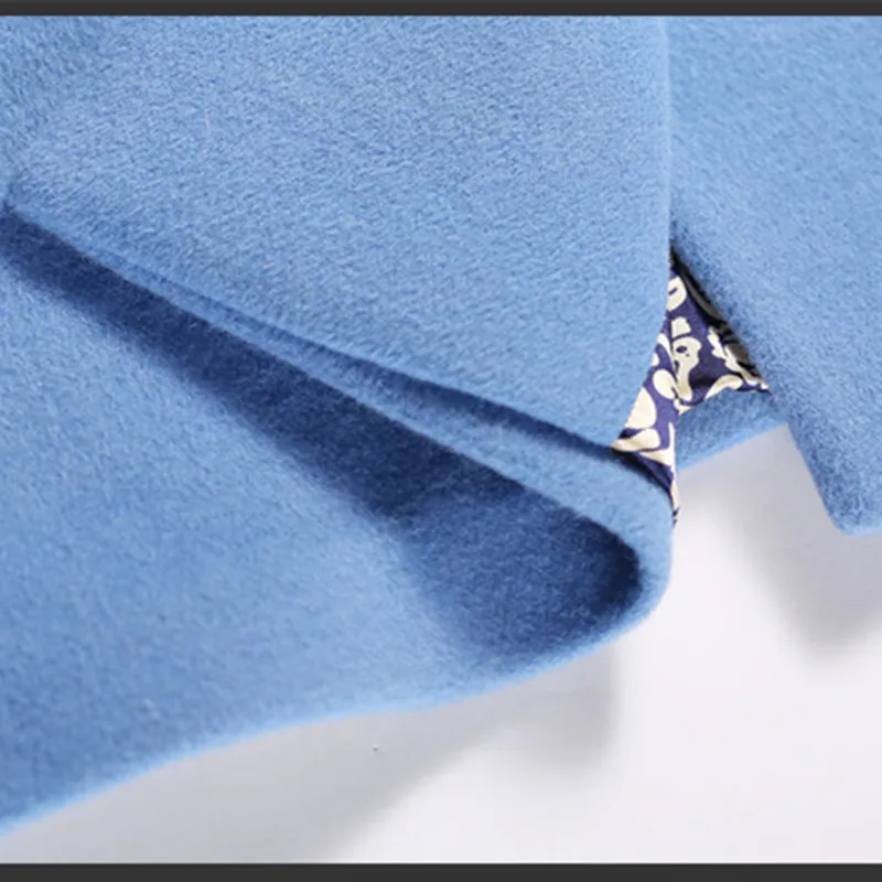 Женское шерстяное пальто 2017 Осень Зима Новая мода теплый нагрудный кокон базовое