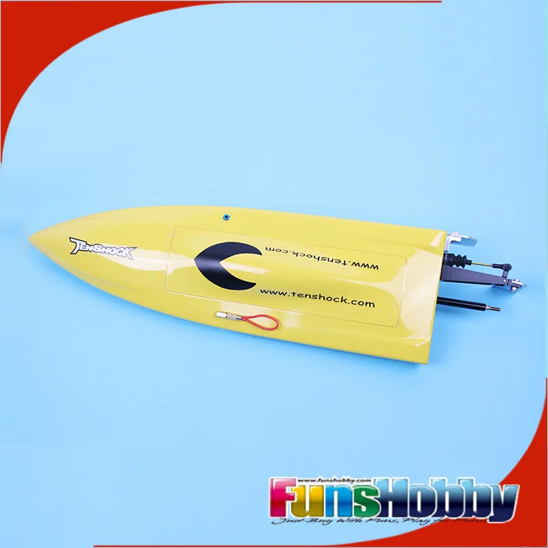 Tenshock мини подойдет как для повседневной носки, так Стекло волокно ARTR RC игрушки лодка W/двигатель Пропеллер ESC высокое Скорость удаленного управления по радио Управление Электрический для детей и взрослых - Цвет: mini mono yellow