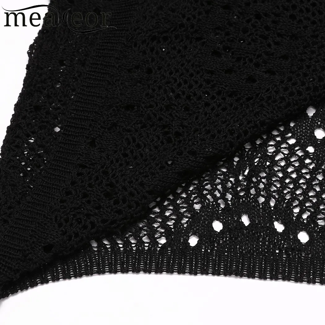 Meaneor Цветочные выдалбливают укороченные кардиганы Shrug спереди открытый короткий