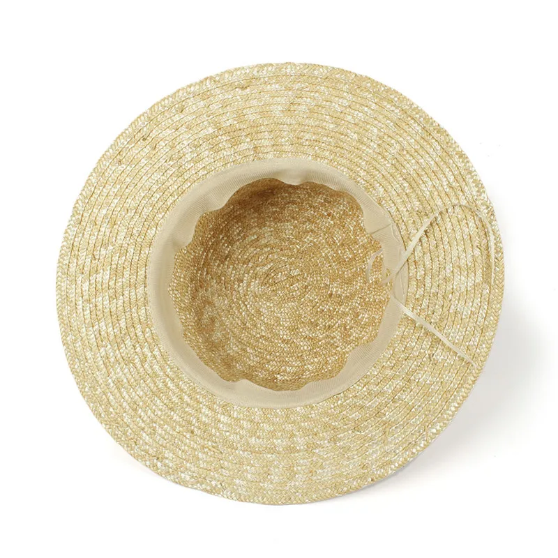 Модная Солнцезащитная шляпа из 100% пшеничной соломы женская летняя пляжная с