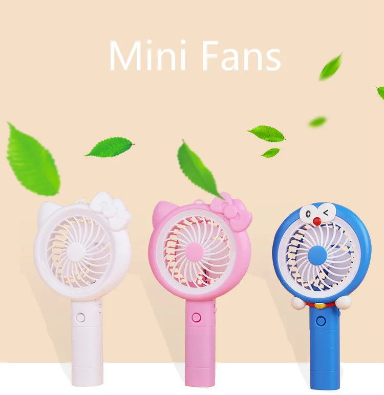 Cute Cat Pattern Three-vane Mini USB Fan for Office Home Portable Computer PC Electric Laptop with Led Light | Бытовая техника