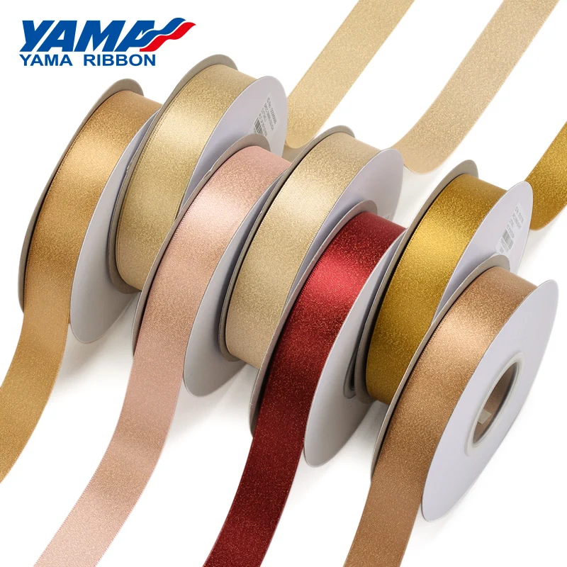 YAMA золото изнаночные атласной лентой 19 22 25 38 мм 3/4 &quot7/8&quot 1 &quot1 5&quot дюймов 100