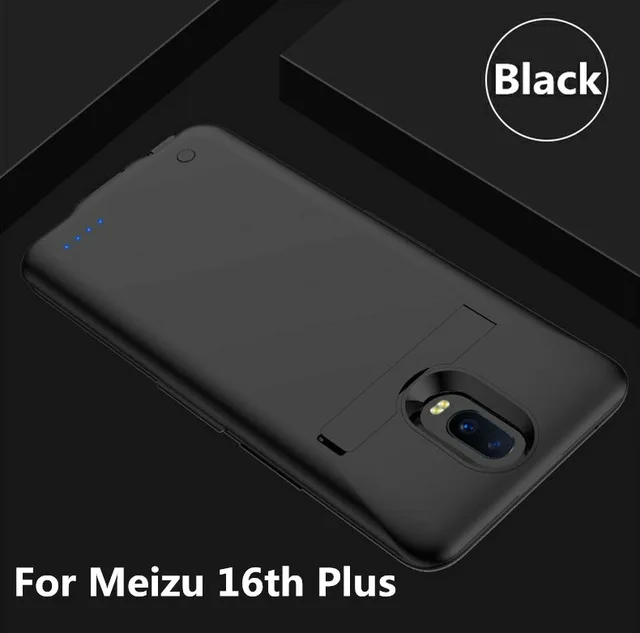 Black KQJYS чехол для внешнего аккумулятора с зажимом 6500 мАч для Meizu16th Plus чехол для зарядного устройства s для MEIZU16th чехол для зарядки - Цвет: Black