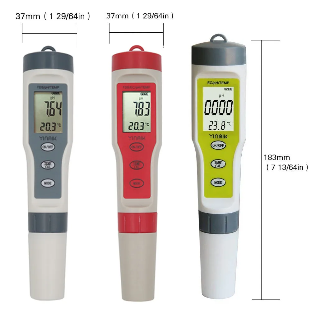 Цифровой тестер рН-метр 0,01 PH TDS EC TEMP Meter Высокая точность 4 в 1 мультипараметрический водный монитор с подсветкой скидка 20