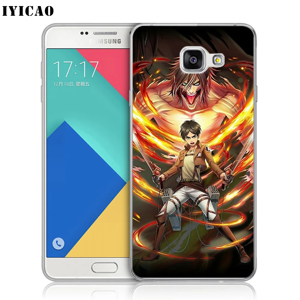 Мягкий силиконовый чехол IYICAO Eren Jaeger для Samsung A10 A30 A40 A50 A70 M10 M20 M30 из ТПУ | Мобильные