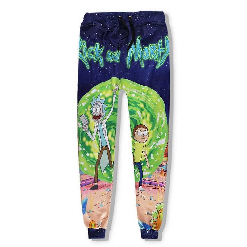 anime4 pants Аниме Рик и Морти 3D джоггеры брюки для мужчин повседневные свободные брюки низ Мужская одежда для унисекс хип-хоп стиль Pantalon Homme - Цвет: anime4 pants