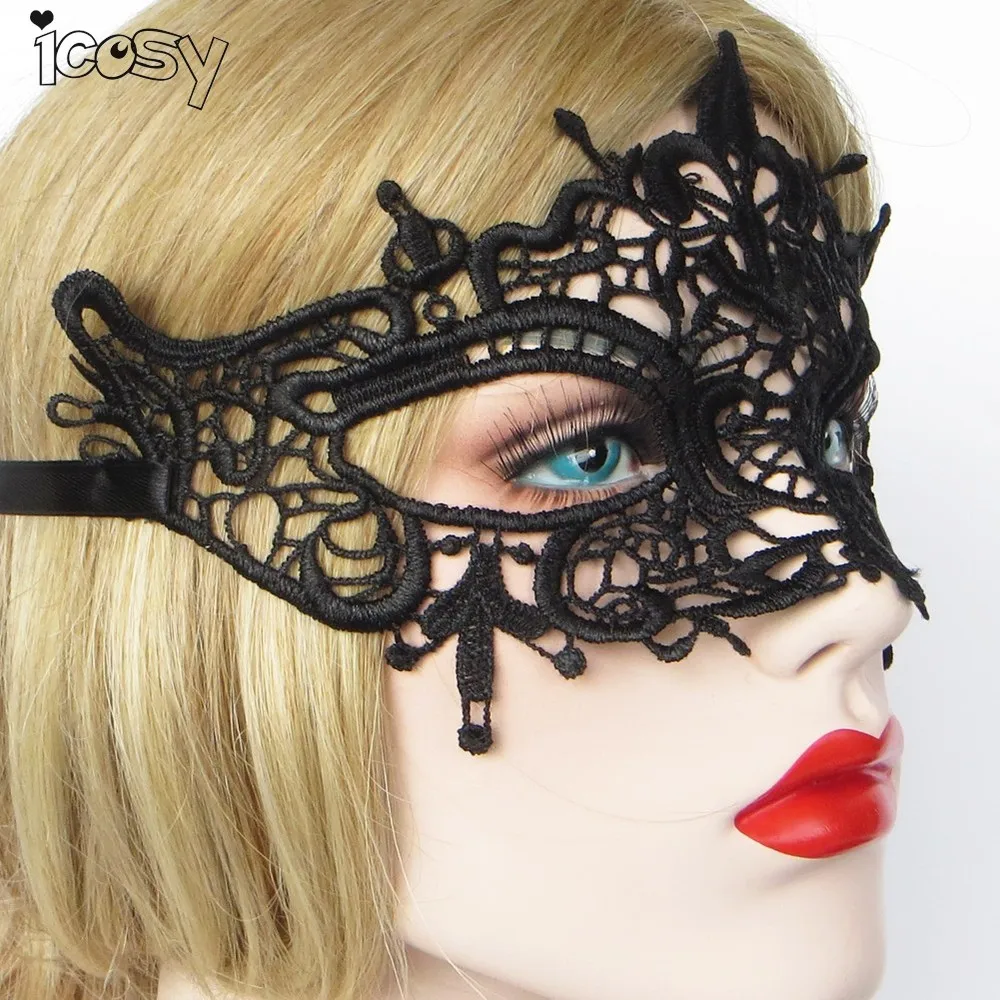 1 Шт. Черный Halloween Masquerade Sexy Lady вырез Глаз Кружева Маска Венецианская Партии Пром
