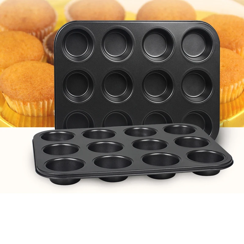 12 чашек металлический антипригарный противень для выпечки капкейков мини