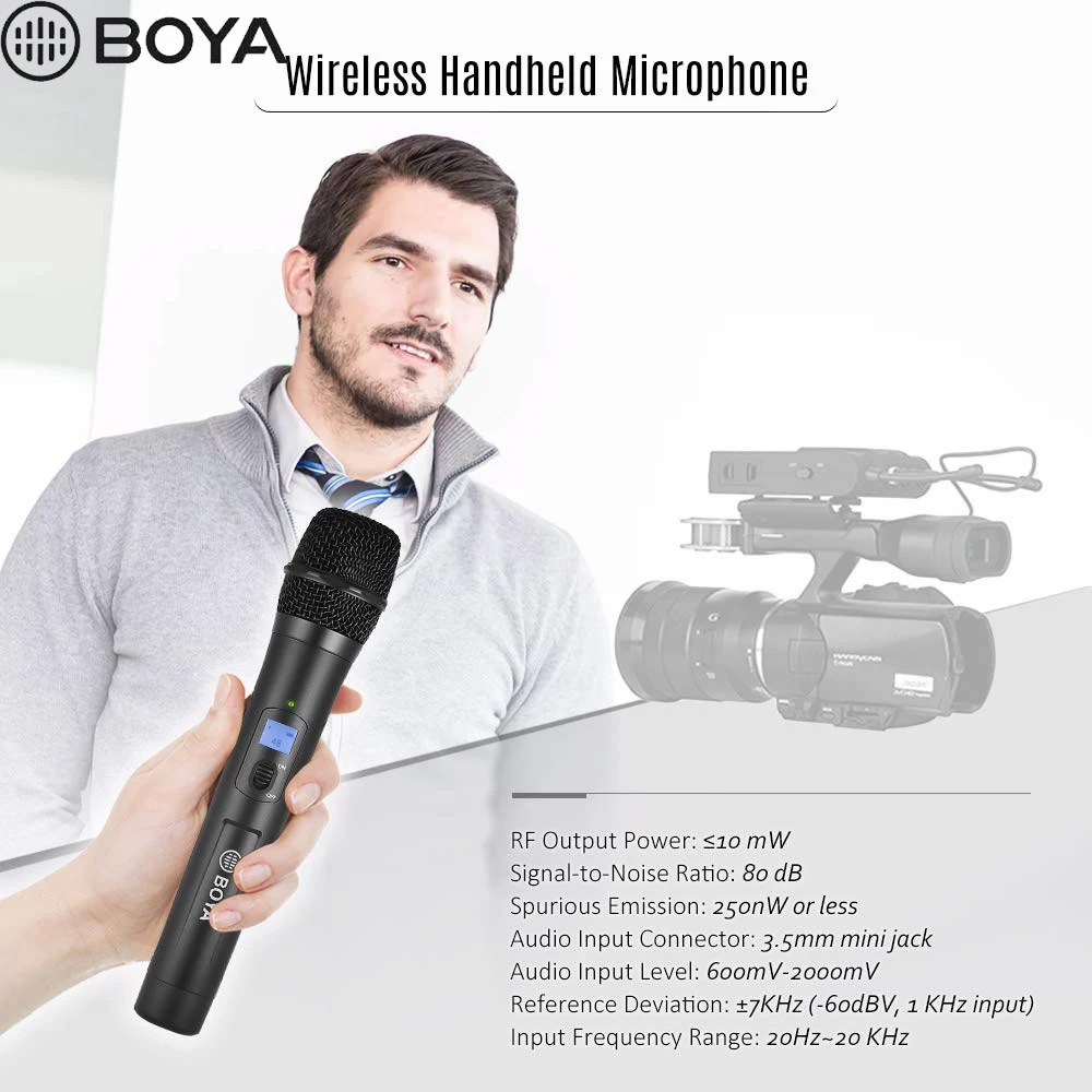 Микрофон BOYA BY WHM8 Pro для караоке интервью речи записи музыки 48 канальный UHF
