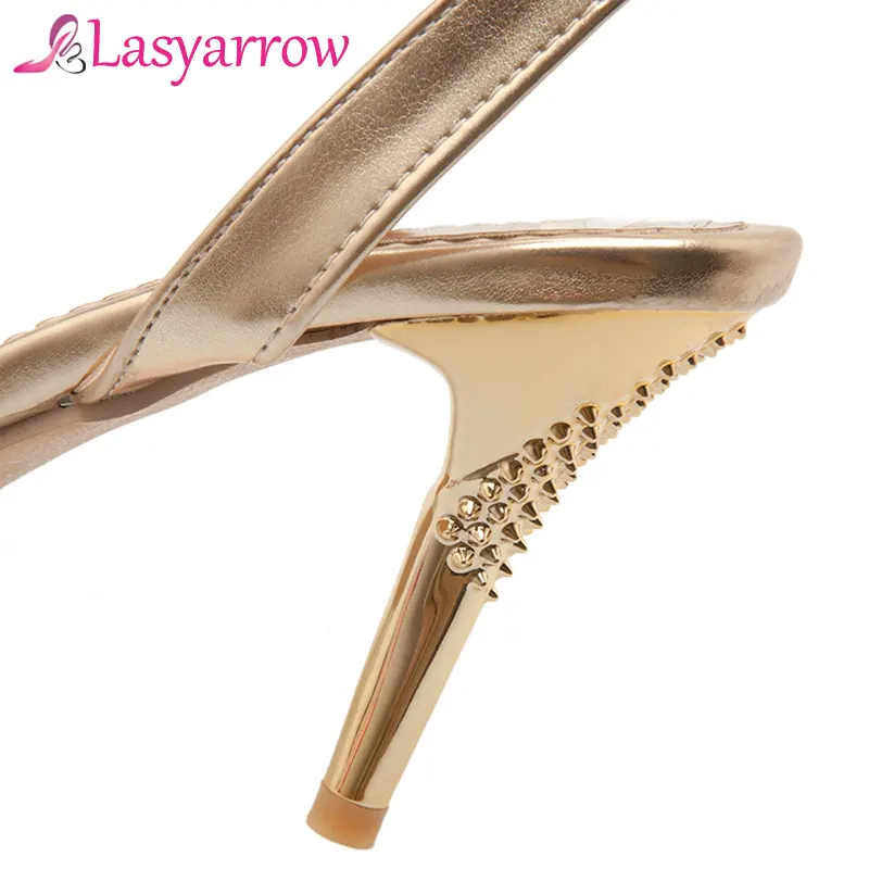 Женские туфли-гладиаторы с ремешком на щиколотке тонком высоком каблуке | Обувь