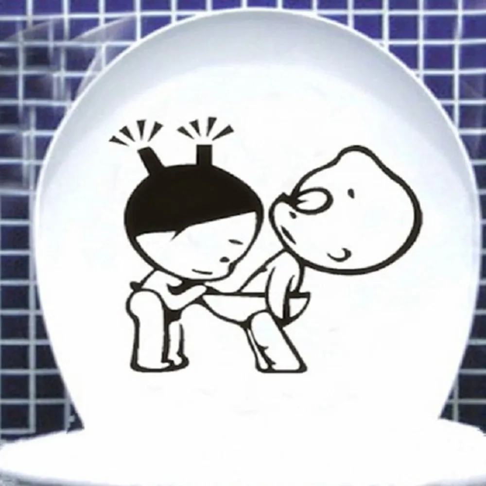 

Hot Sale Lovely Cute Quote Toilet Bathroom Decor Wall Sticker Removable Decal For Toilet Decoration Vinyl Art Wallpaper W-245