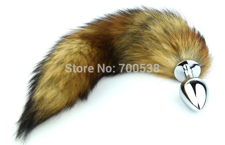 Анальная пробка металлическая 40 см анальный хвост секс-игрушка игрушка для