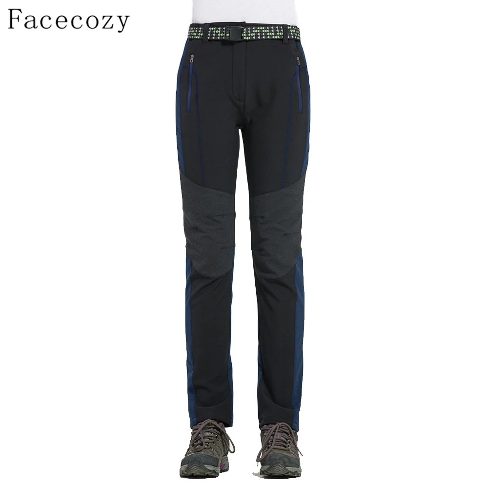 Facecozy мужские уличные Лоскутные флисовые брюки зима и осень ветрозащитные