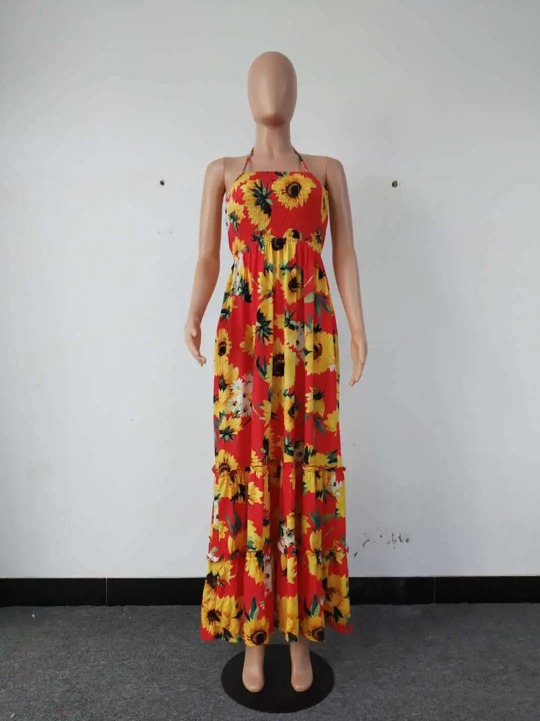 Женское длинное вечернее платье винтажное расклешенное Макси-платье до пола с