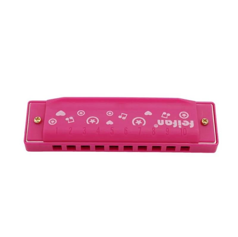 PINK ZONAEL 10 отверстий диатоническая губная гармоника ABS экологические смолы материалы подходят для детей начинающих духовые инструменты - Цвет: PINK