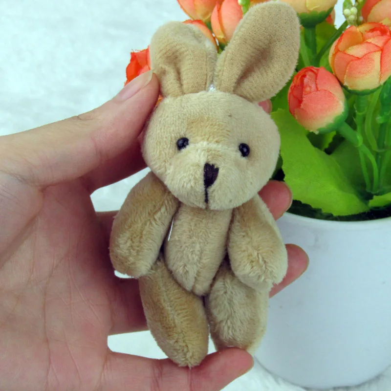 50 шт./лот Kawaii Bunny Мягкие плюшевые игрушки коричневый 11 см кролик детские маленький