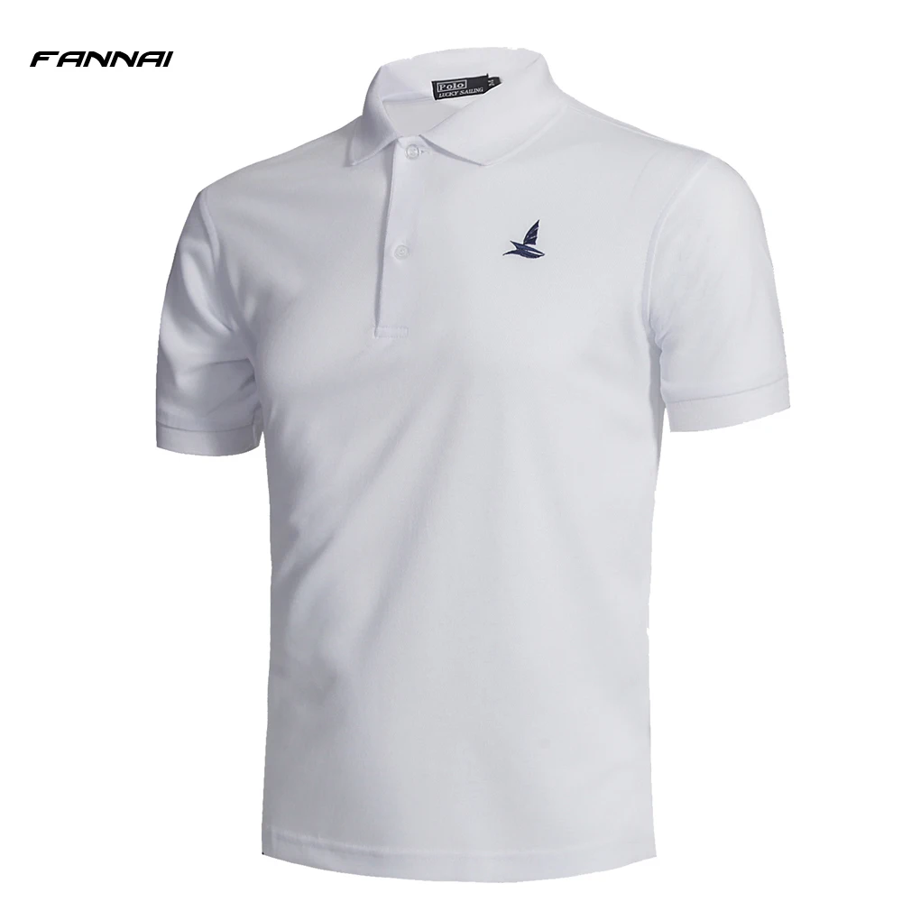 Высокое качество Camisa Polo приталенная Мужская рубашка из хлопка с отложным воротником Летняя мужская рубашка поло модная Повседневная рубашка поло
