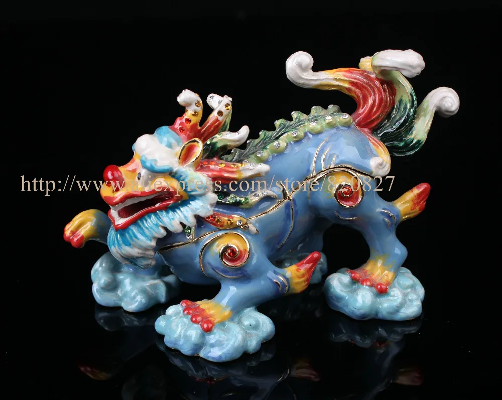 Feng Shui Dragon Trinket Box Asian Unique Home Decorative Box Jewelry Box Dragon Crafts Lucky Bringing Trinket Box 2 pcs pair