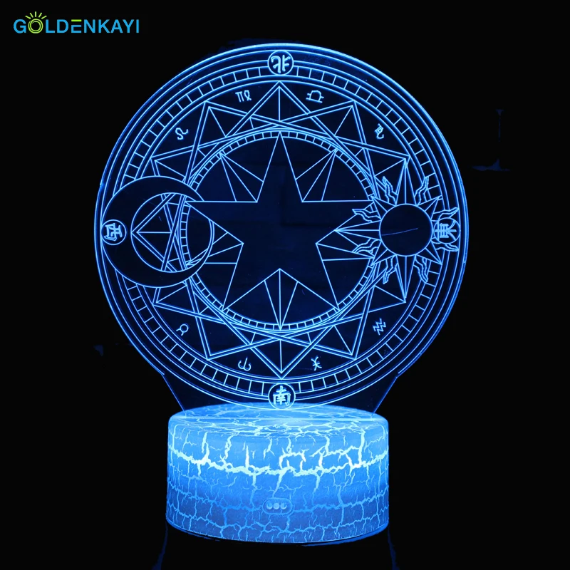 Оригинальность ночные светильники волшебный круг 3D LED атмосфера настольная