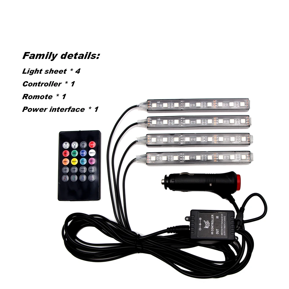 Автомобиль RGB светодио дный DRL полосы света 5050SMD авто дистанционного Управление