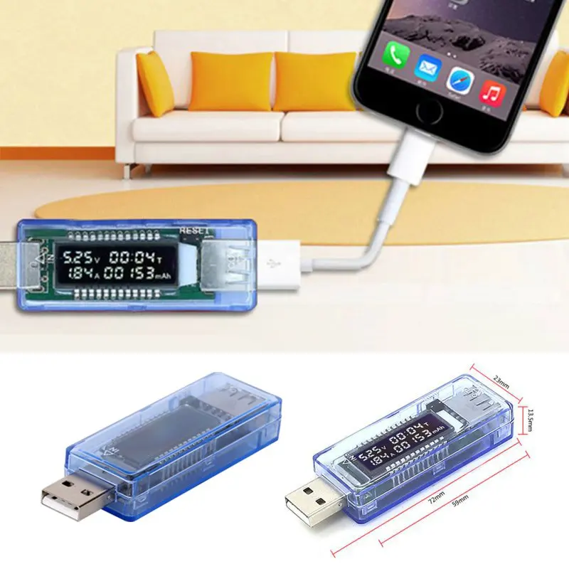 3 в 1 батарея тестер напряжения детектор тока Мобильный измеритель USB зарядное