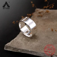 7mm wide 999 sterling silver rings high polished 2020 new fashion classic generous for mens womens ring fashion jewelry gift