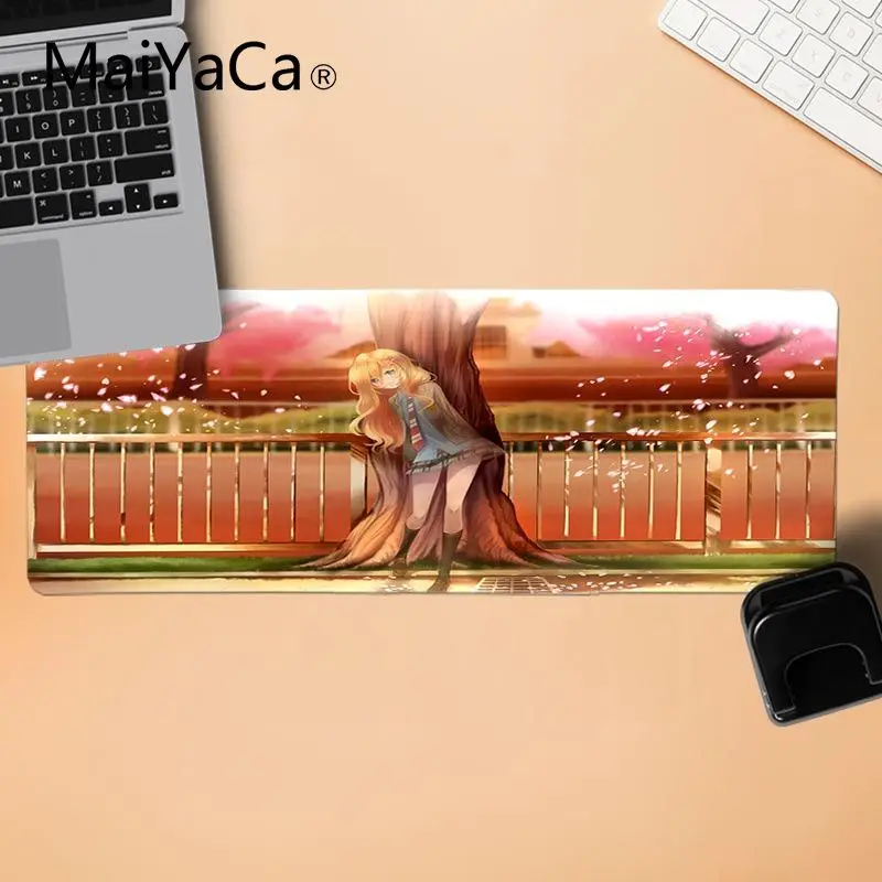 LockEdge 30X90cm MaiYaCa крутой персонализированный Fashion Your Lie In April Нескользящие прочные силиконовые компьютерные коврики резиновая мышь прочный Настольный компьютер - Цвет: LockEdge 30X90cm