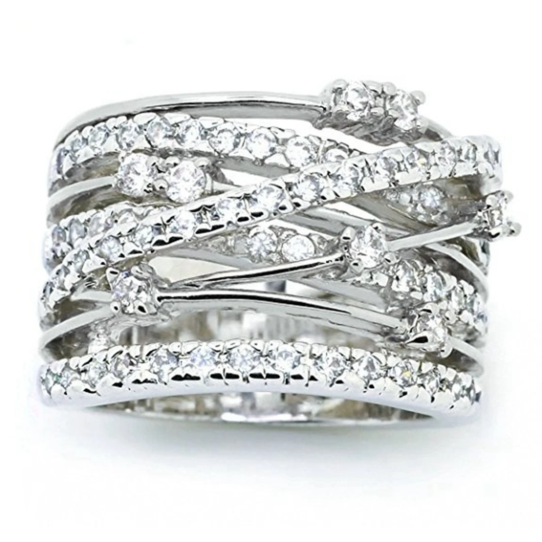 Silver Ring Новое поступление серебряное розовое золото циркон камень кольца для женщин модные ювелирные изделия обручальное кольцо - Цвет основного камня: Silver Ring