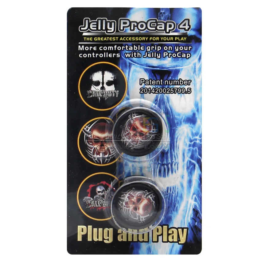Skull Head Желе PROCAP для Dualshock 4 PS4 контроллер Череп Призрак Thumb Stick ручка Защитная крышка кнопки в розницу посылка - Цвет: Skull Head