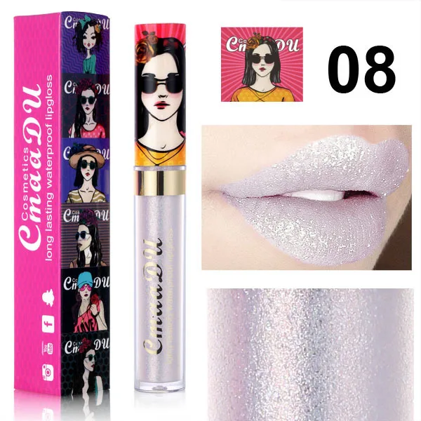 12 видов цветов/набор голографический блеск для губ жидкий мерцающий Алмазный