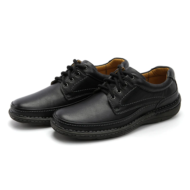 LINGGE Leather Casual Shoes For Men BLACK Genuine Slip-On Loafers New Fashion Business Mens Formal #5181/5182 | Обувь