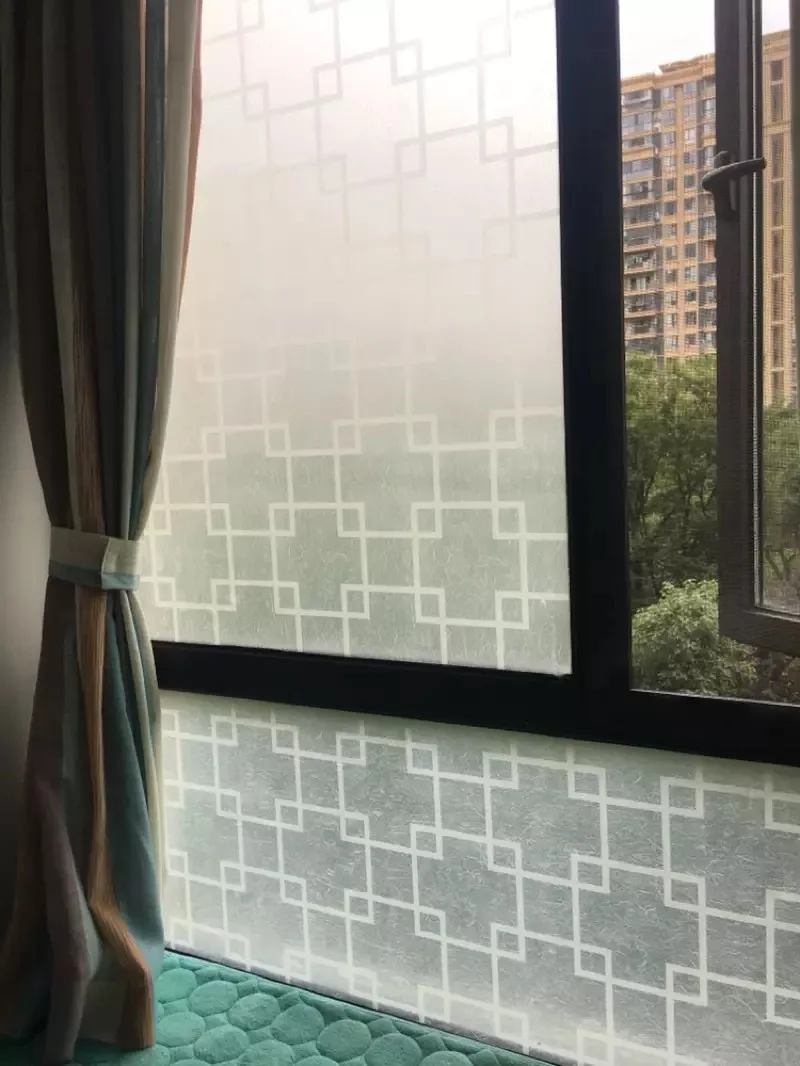 White Pane Тонированная пленка на стекло Тонирующая Балконная оконная наклейка витражные наклейки самоклеящаяся пленка для уединения спальни домашний Декор 50*200 см - Цвет: White Pane