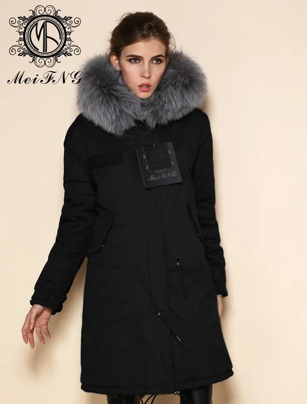 2016 парка с подкладкой из искусственного меха пальто лисьим мехом Меховая куртка