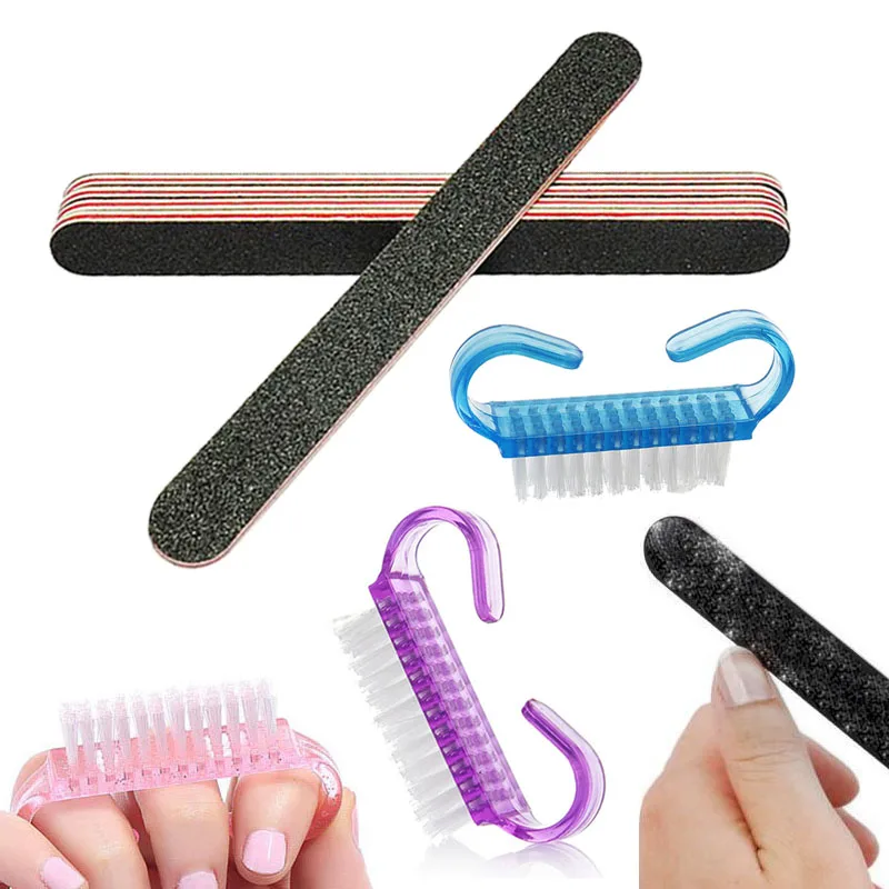 Bittb пилочки для ногтей Искусство Набор инструментов щеточка чистки cо