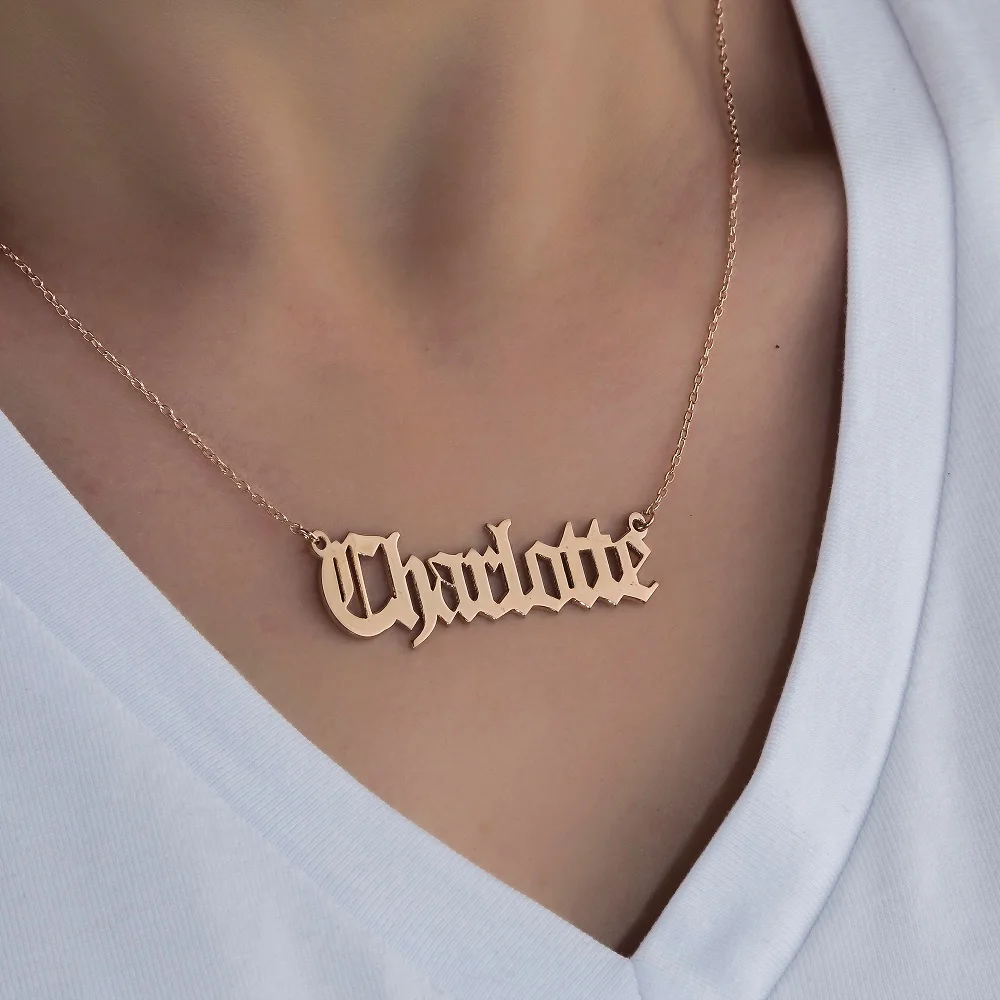 Колье с заказным именем Bijoux персонализированное имя колье ожерелье s Подвески