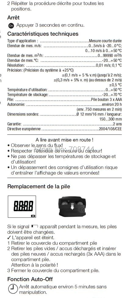 Testo 405-V1 0560 4053 Термальность Анемометр С Канальные Организатор ветер Скорость метр тестер! Testo405-V1